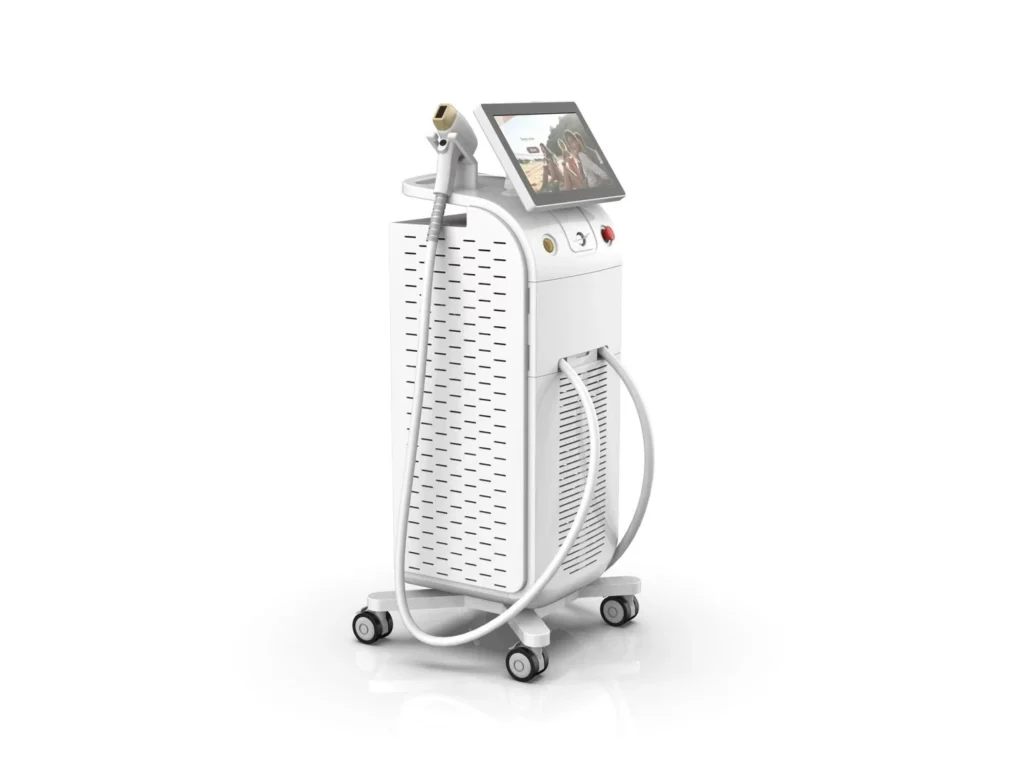 5-in-1 Handpiece Diode Laser Hair Removal Machine on white background, front view