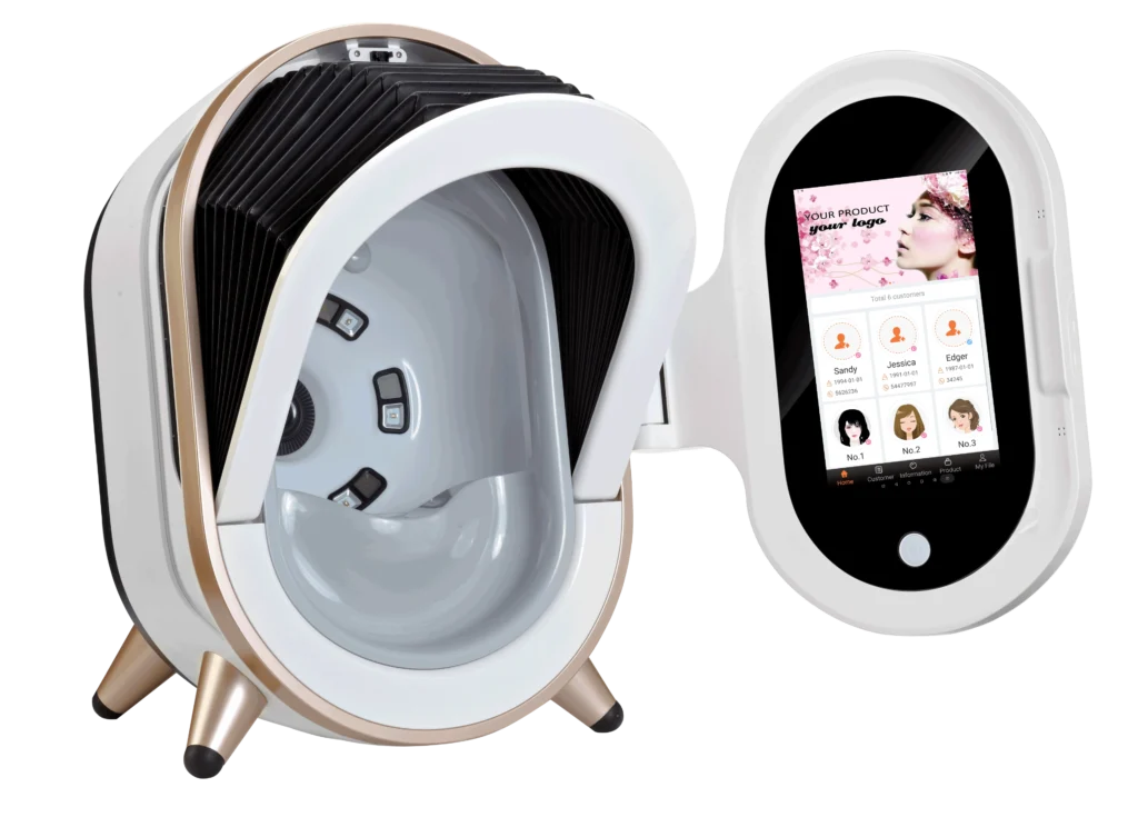 Facial Skin Analyzer Machine on white background, front view