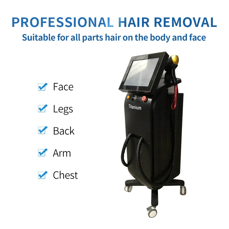 4-Wavelength Diode Laser Hair Removal Machine – 755/808/940/1064nm application reference